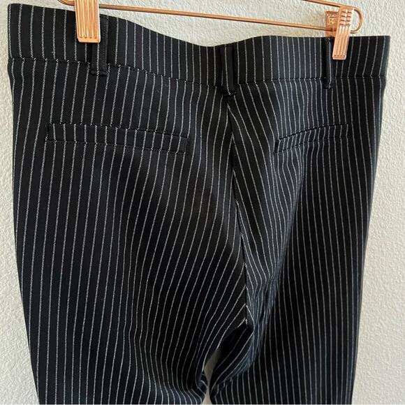 Betabrand Dress Pant Yoga Pants Vertical Stripe Black and Gray M - Picture 9 of 9